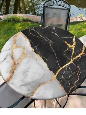 48" round fitted marble table cloth